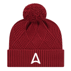 Diagonal Weave Knit Cap with Cuff